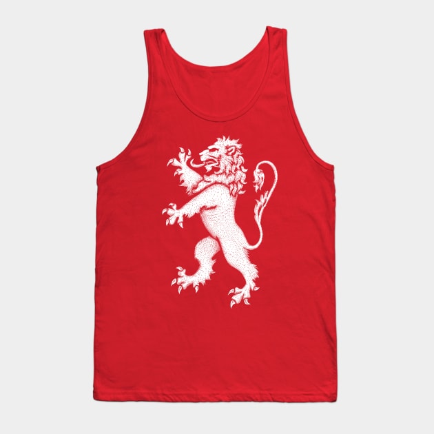 Rampant Lion - Regal White Tank Top by GAz